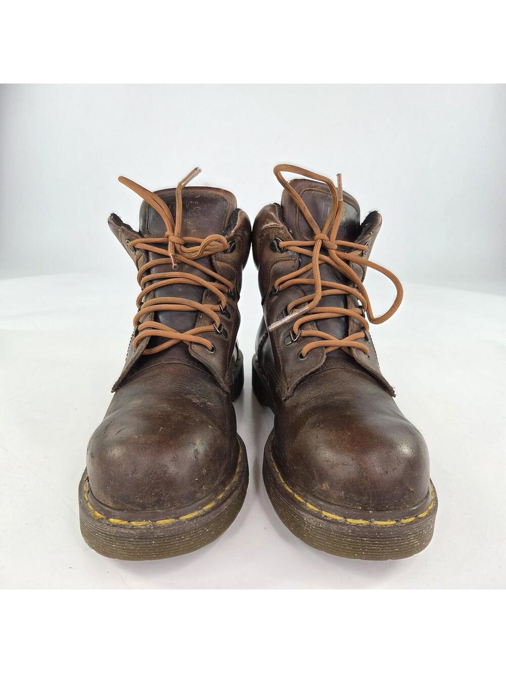 Dr. Martens 7735 Brown Leather Steel Toe Boot US 10 Work Boots Made in England - Picture 2 of 11